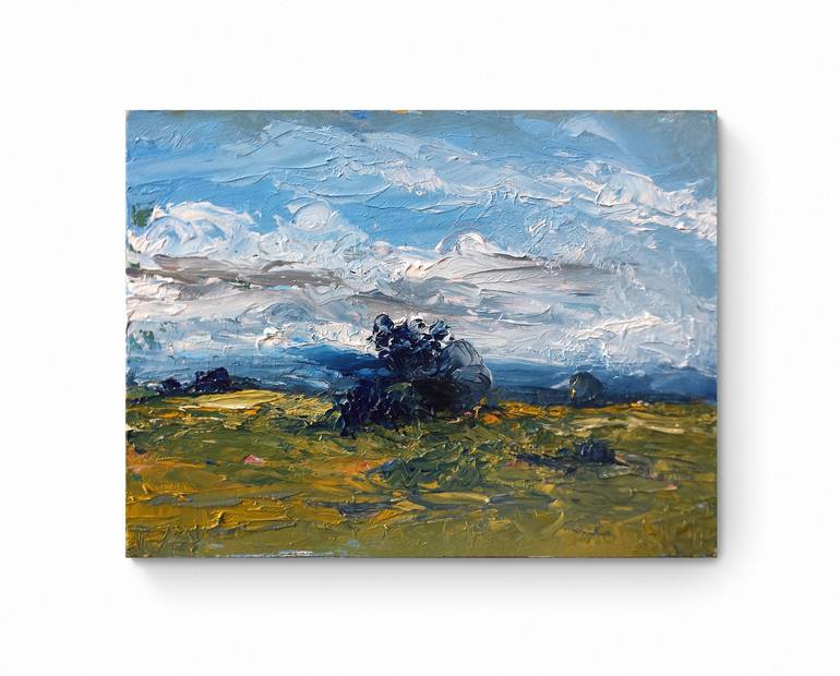 Original Abstract Landscape Painting by David Kabulashvili