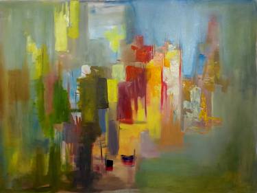 Original Abstract Expressionism Abstract Painting by David Kabulashvili