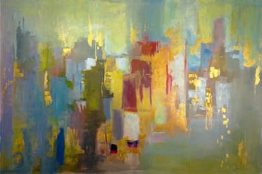 Original Abstract Expressionism Abstract Painting by David Kabulashvili