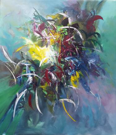 Original Fine Art Abstract Paintings by David Kabulashvili