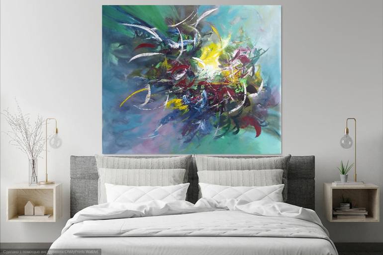 Original Fine Art Abstract Painting by David Kabulashvili