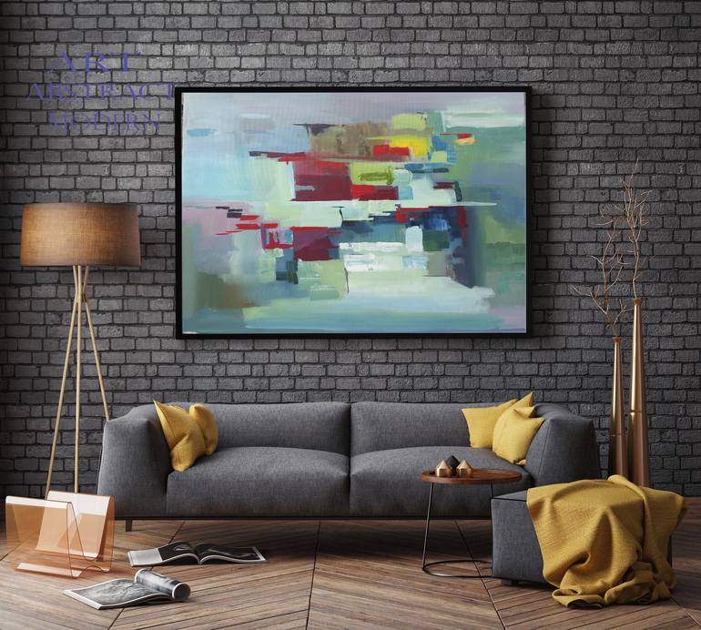 Original Fine Art Abstract Painting by David Kabulashvili