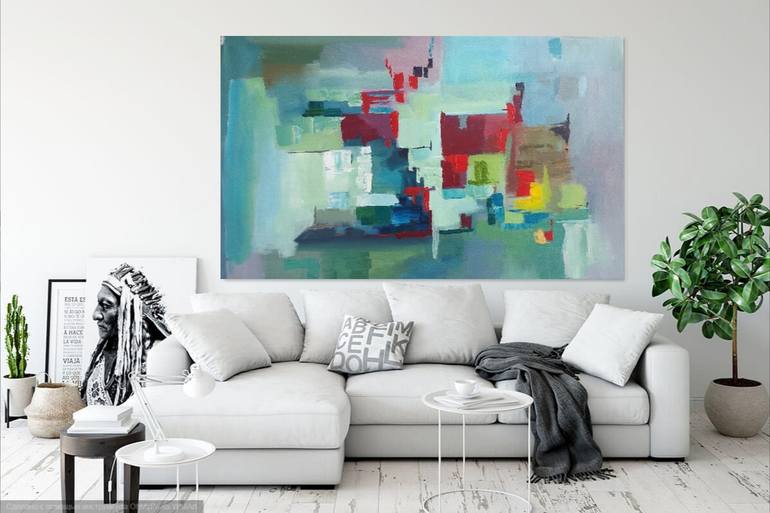 Original Fine Art Abstract Painting by David Kabulashvili