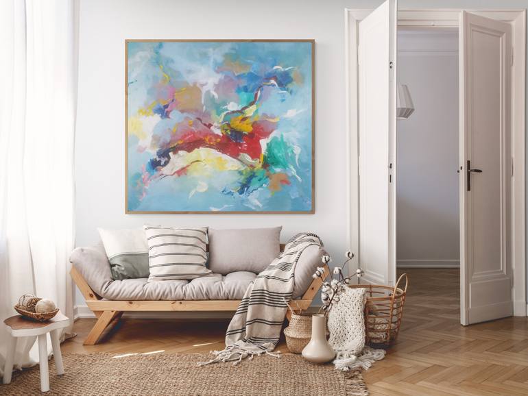 Original Abstract Expressionism Abstract Painting by David Kabulashvili