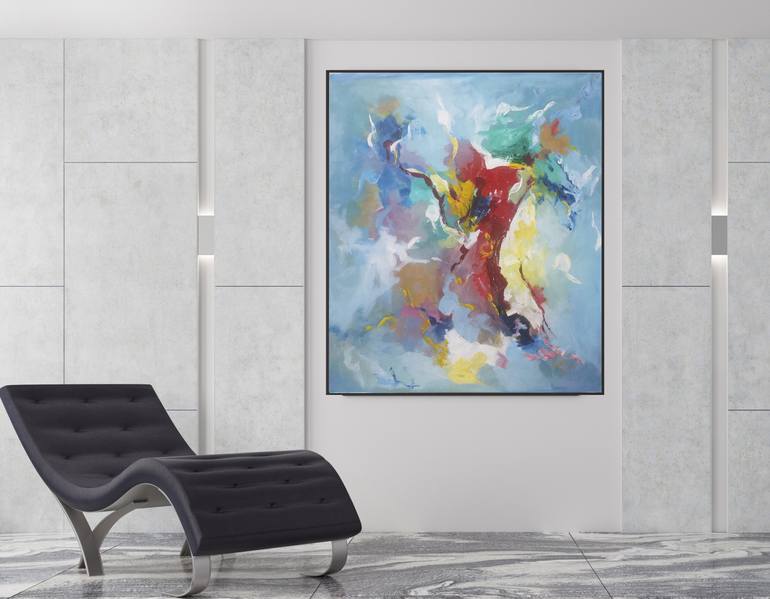 Original Abstract Expressionism Abstract Painting by David Kabulashvili