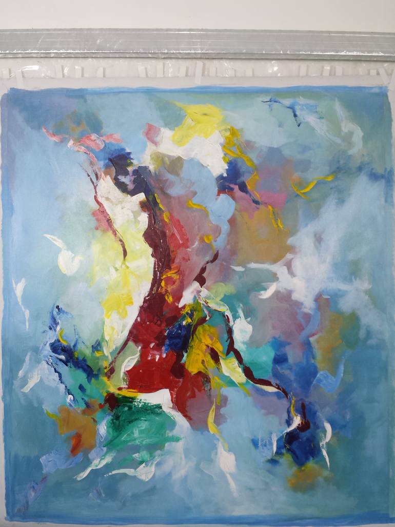 Original Abstract Expressionism Abstract Painting by David Kabulashvili