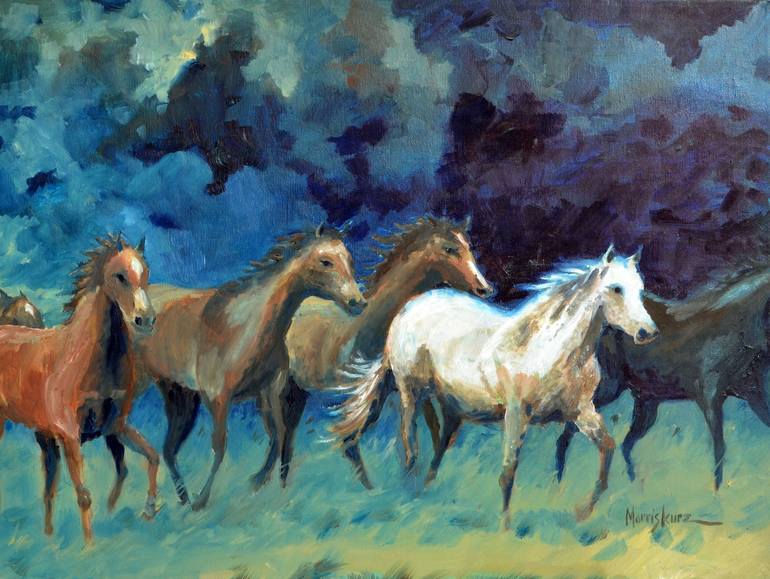 Racing the Storm Painting by Morris Kurz | Saatchi Art