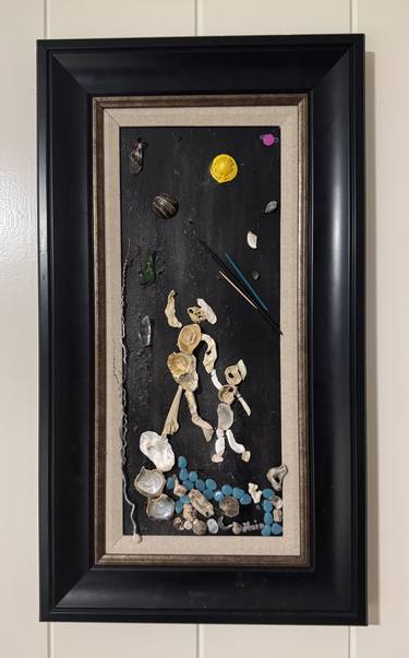 Original Abstract Expressionism Abstract Mixed Media by Ania Modzelewski