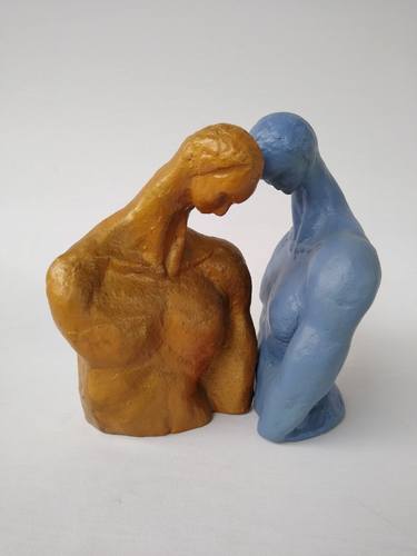 Original Abstract Expressionism Men Sculpture by Ania Modzelewski