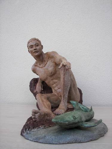 Original Figurative Men Sculpture by Ania Modzelewski