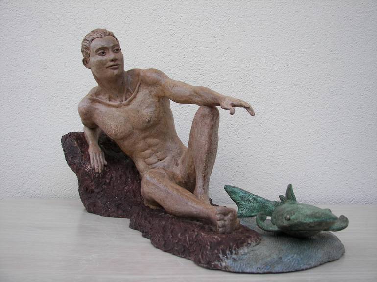 Original Figurative Men Sculpture by Ania Modzelewski