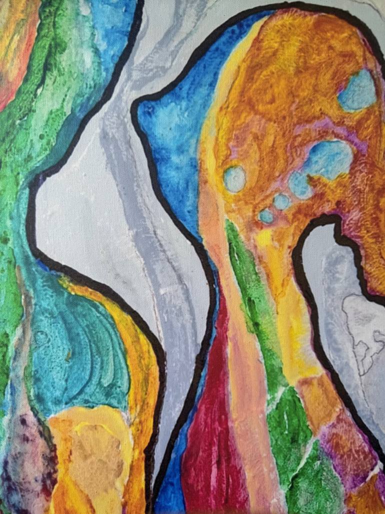 Original Abstract Expressionism Abstract Painting by Ania Modzelewski