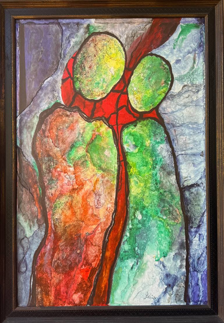 Original Abstract Expressionism Abstract Painting by Ania Modzelewski