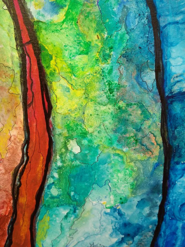 Original Abstract Expressionism Abstract Painting by Ania Modzelewski