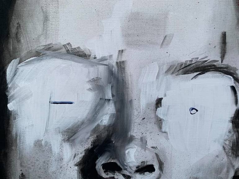 Original Modernism People Painting by Hermione Stavros