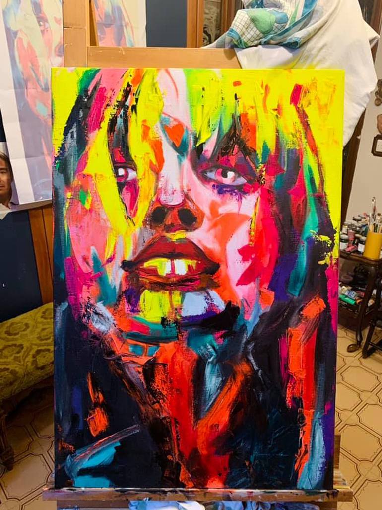 Original Figurative Body Painting by Hermione Stavros