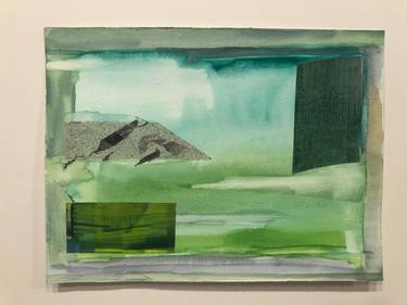 Original collage Abstract Printmaking by Gail Flanery