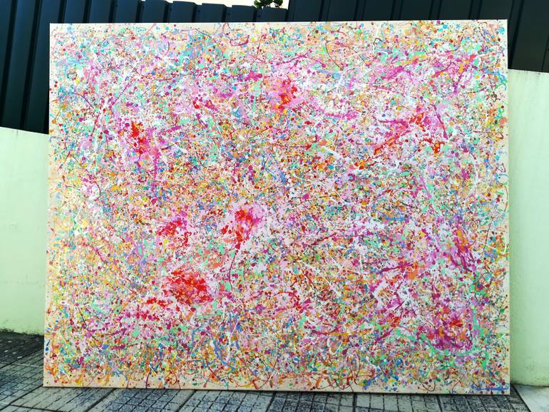 Original Abstract Expressionism Abstract Painting by Luís Bastos