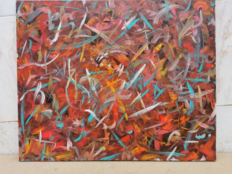 Original Abstract Expressionism Abstract Painting by Luís Bastos