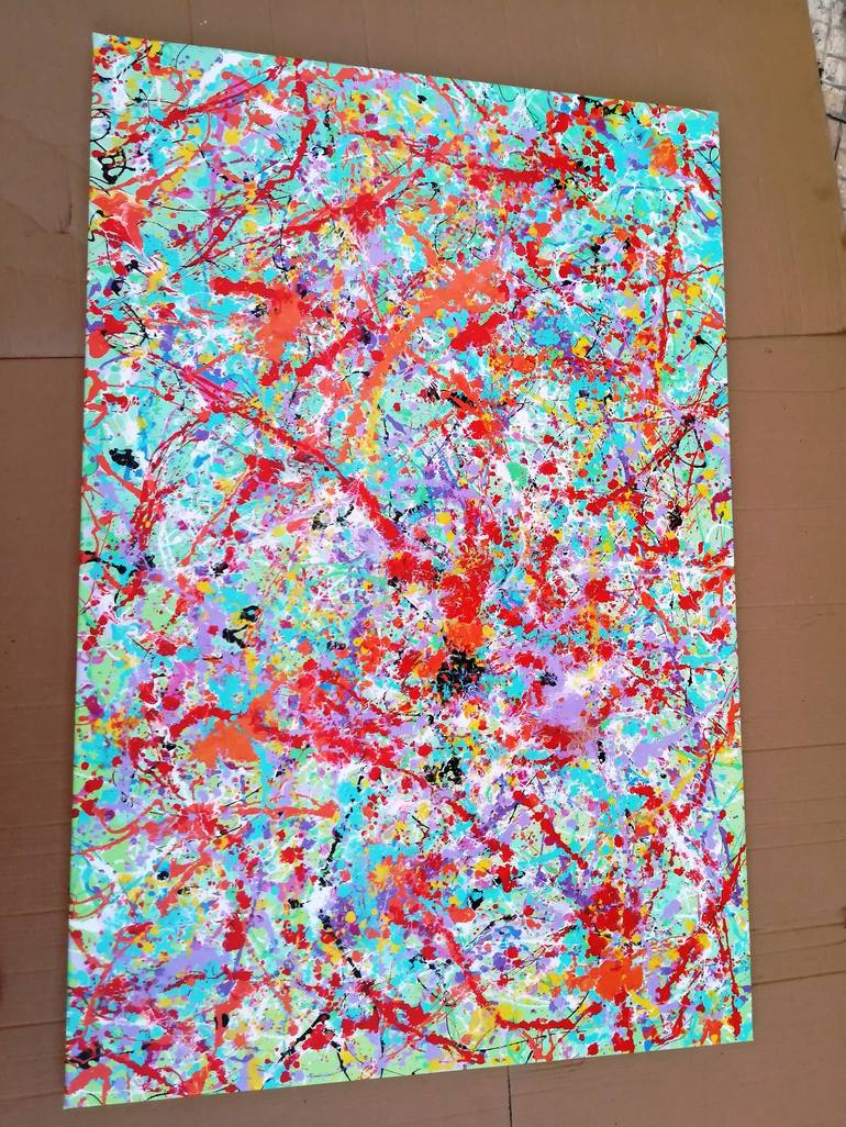 Original Abstract Expressionism Abstract Painting by Luís Bastos