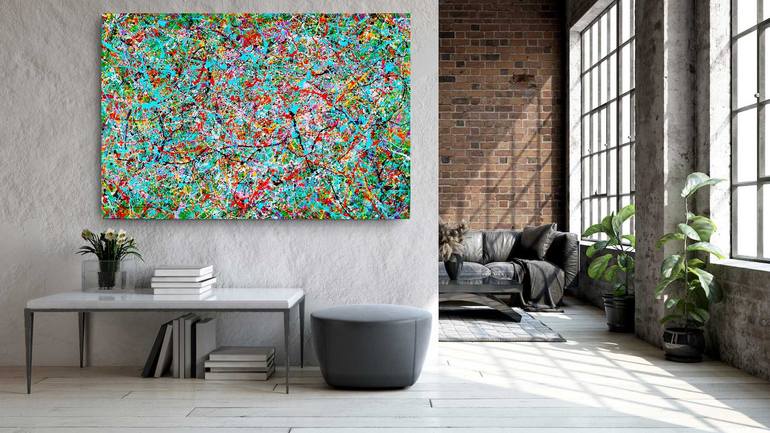 Original Abstract Expressionism Abstract Painting by Luís Bastos