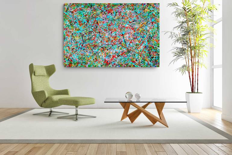 Original Abstract Expressionism Abstract Painting by Luís Bastos