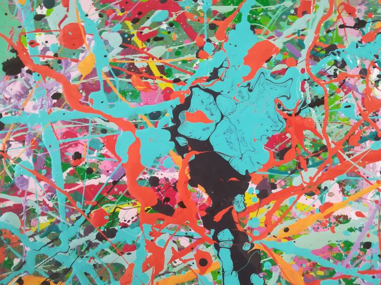 Original Abstract Expressionism Abstract Painting by Luís Bastos