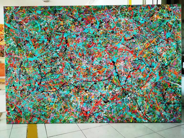 Original Abstract Expressionism Abstract Painting by Luís Bastos