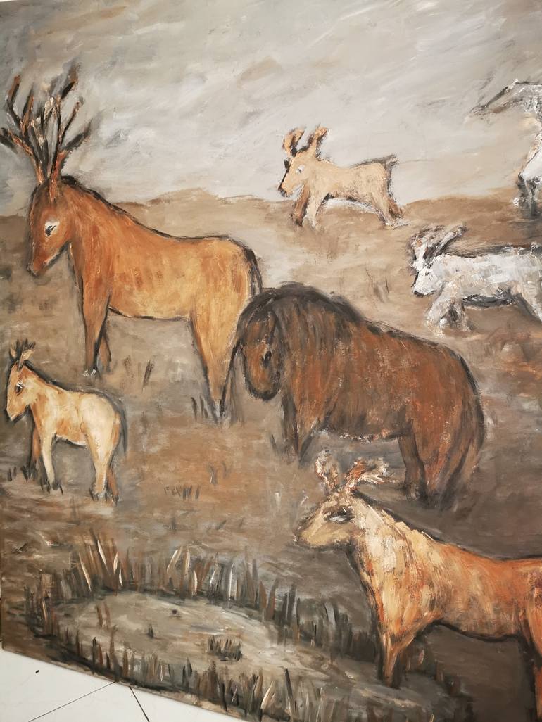 Original Figurative Animal Painting by Luís Bastos