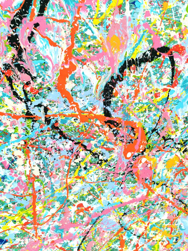 Original Abstract Expressionism Abstract Painting by Luís Bastos
