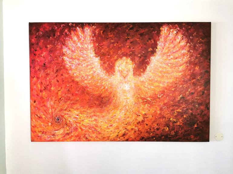 Original Folk Abstract Painting by Luís Bastos