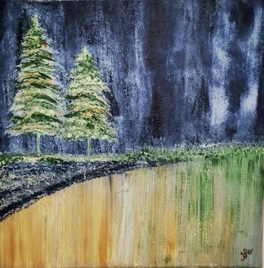 Original Abstract Landscape Painting by Sadia Raquib