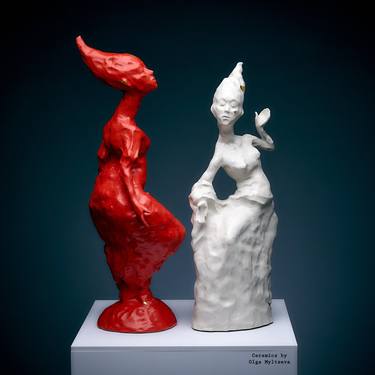 Original Surrealism Women Sculpture by Oly Miltys