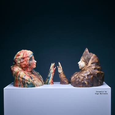 Original Conceptual People Sculpture by Oly Miltys
