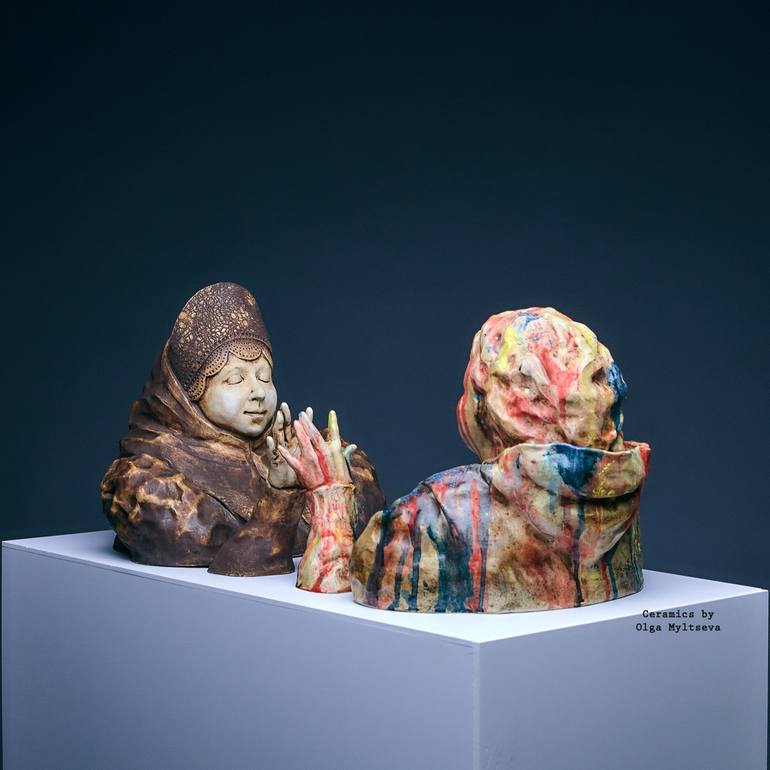 Original People Sculpture by Oly Miltys