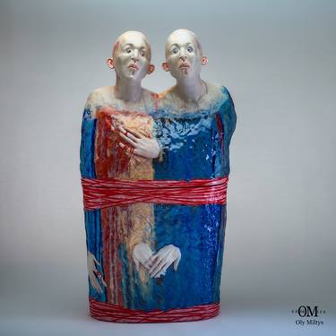 Original Conceptual People Sculpture by Oly Miltys