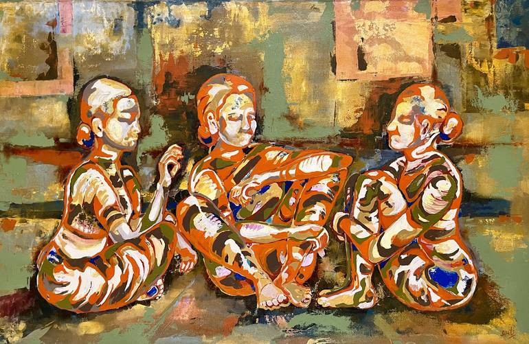 Original People Painting by Arti Shashi