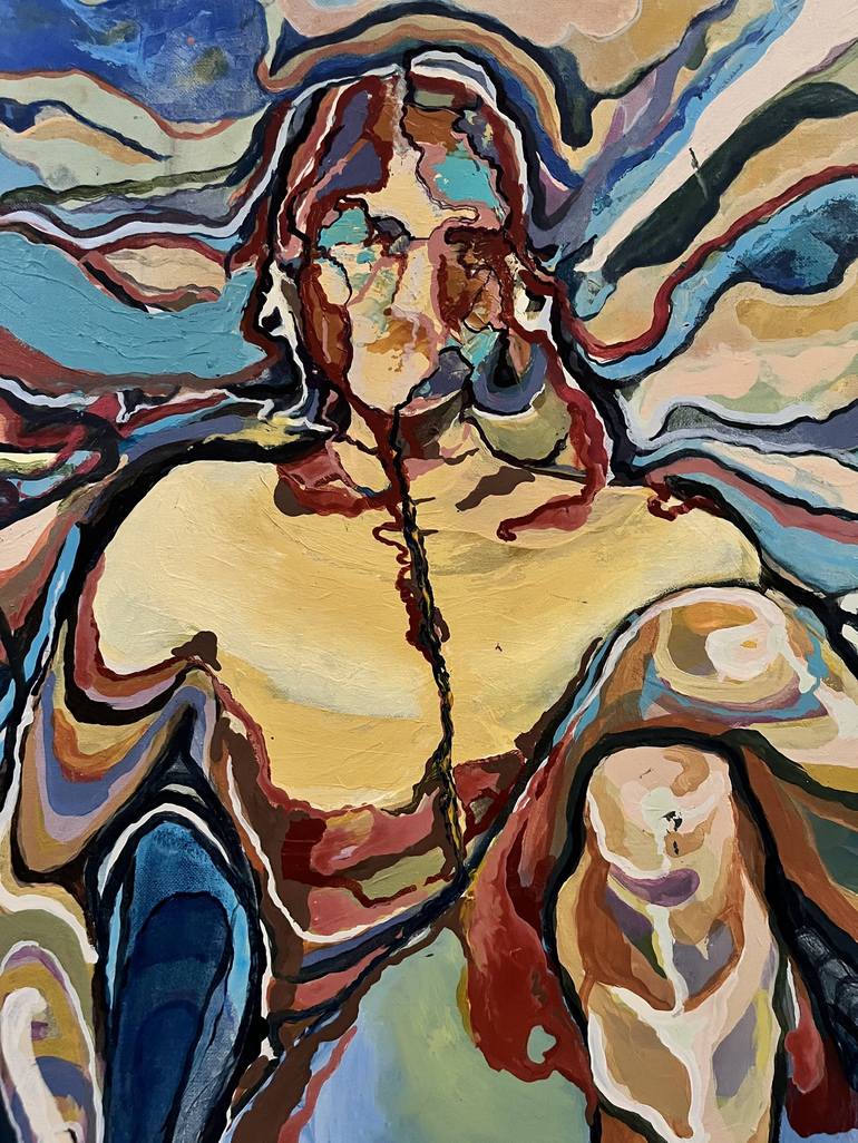 Original Abstract Expressionism Women Painting by Arti Shashi