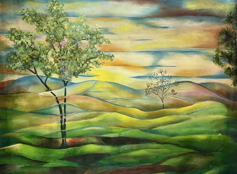 Original Surrealism Landscape Painting by Arti Shashi