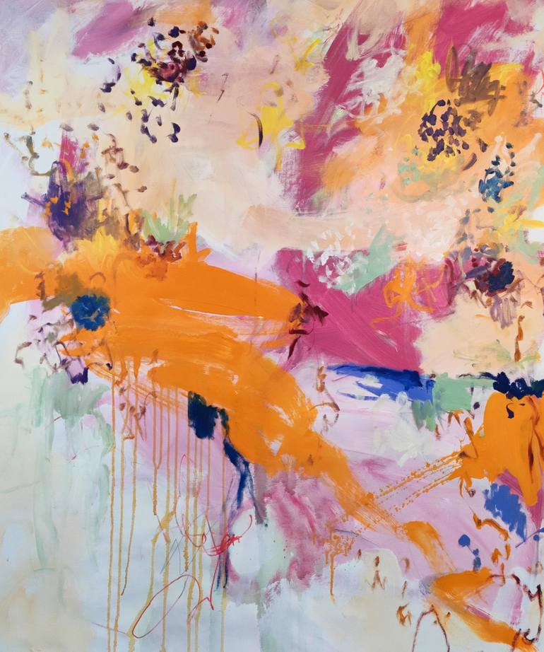 Original Abstract Floral Painting by Emily STARCK