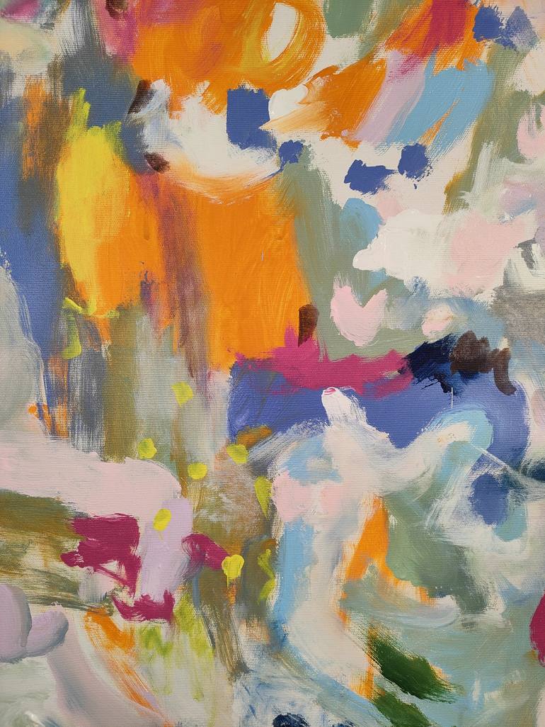 Original Abstract Expressionism Floral Painting by Emily STARCK