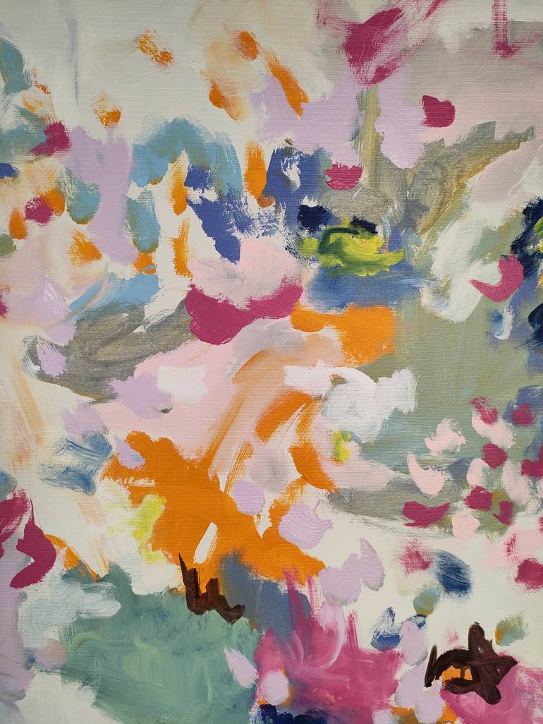 Original Abstract Expressionism Floral Painting by Emily STARCK