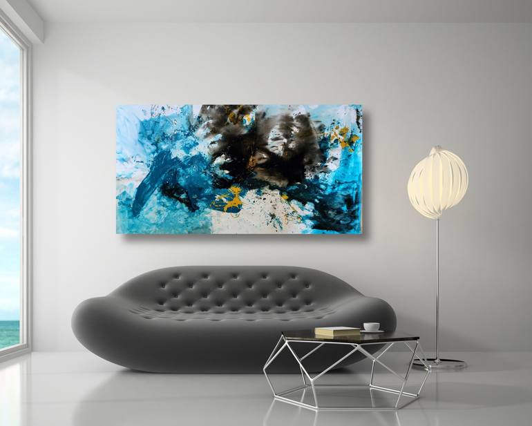 Original Seascape Painting by Emily Starck | Abstract Art on Canvas | Under the sea