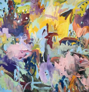 Original Abstract Expressionism Floral Paintings by Emily STARCK