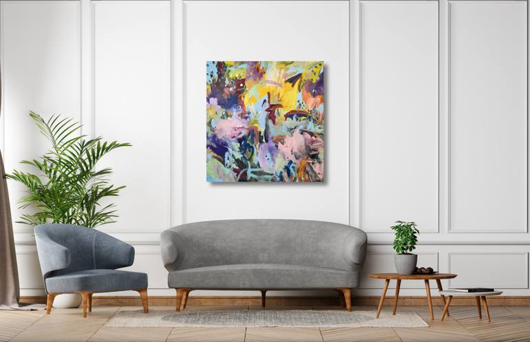 Original Abstract Floral Painting by Emily Starck