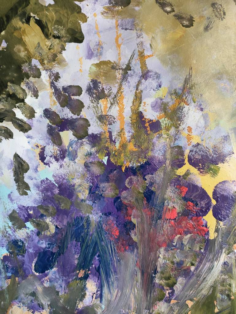 Original Abstract Floral Painting by Emily STARCK