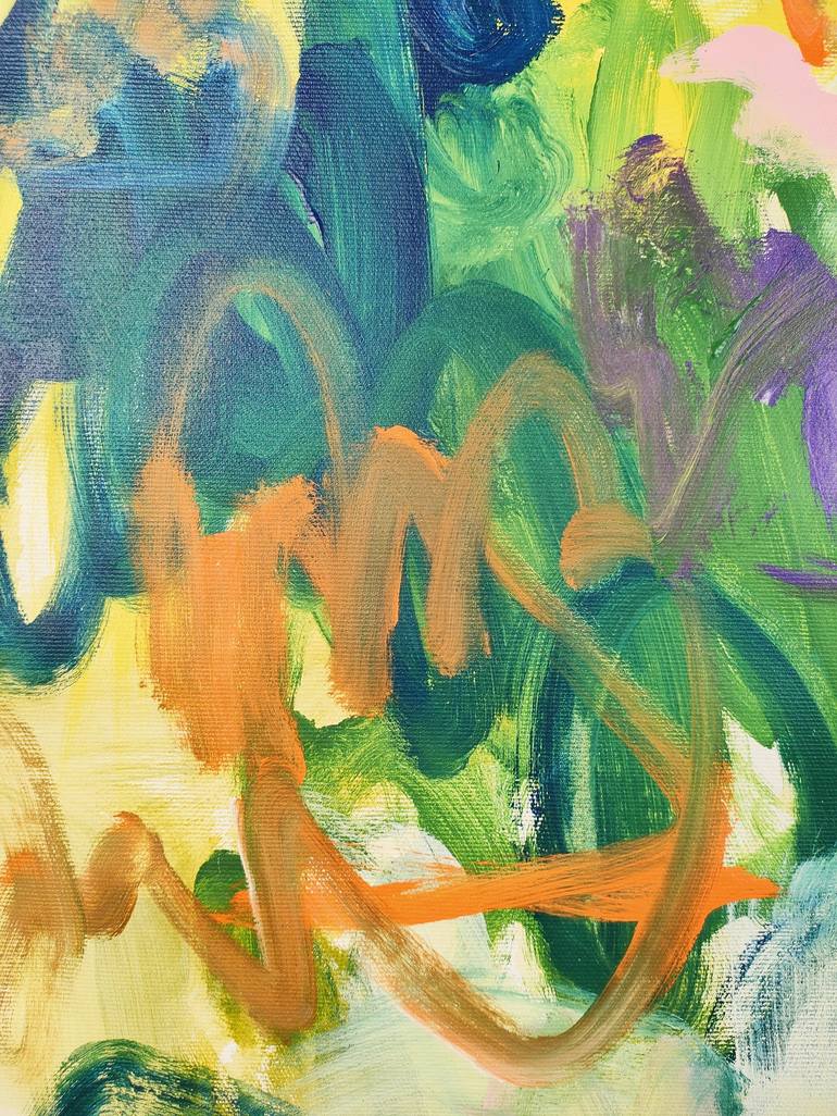 Original Abstract Expressionism Garden Painting by Emily STARCK