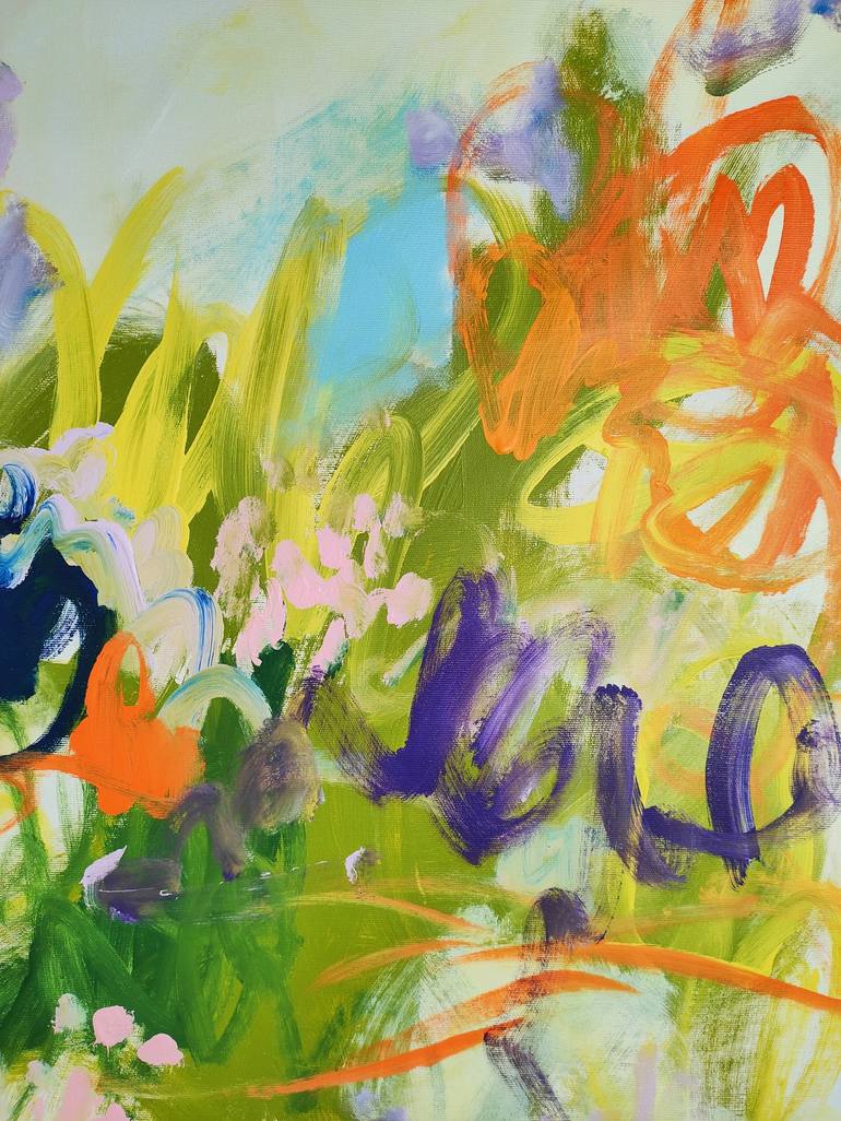 Original Abstract Expressionism Garden Painting by Emily STARCK