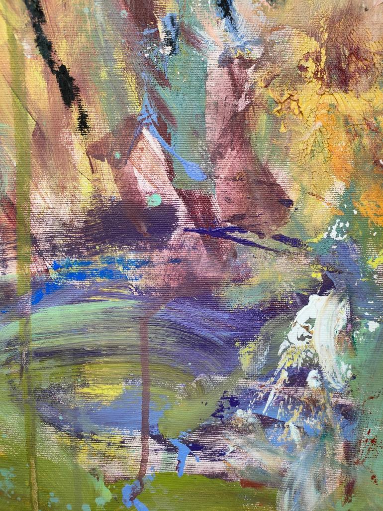 Original Abstract Floral Painting by Emily Starck