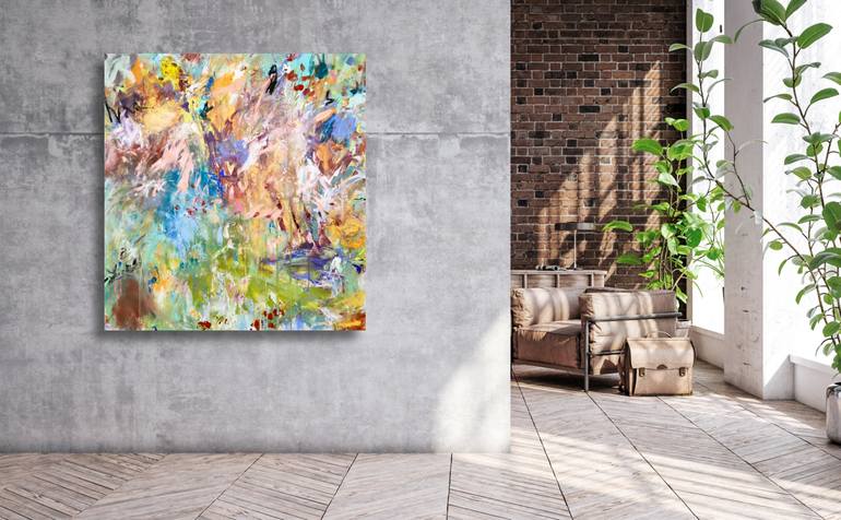Original Abstract Floral Painting by Emily Starck